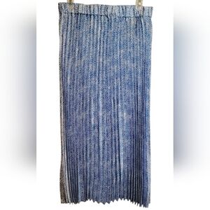 Scotch & Soda Blue and White Pleated Midi Skirt